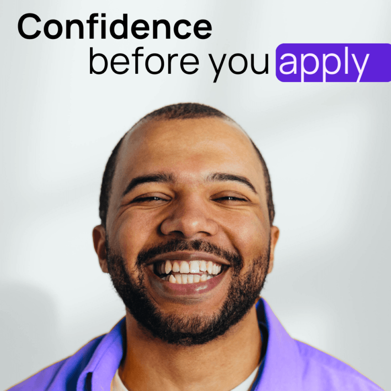 Curriculo confidence score showing resume strength before you apply