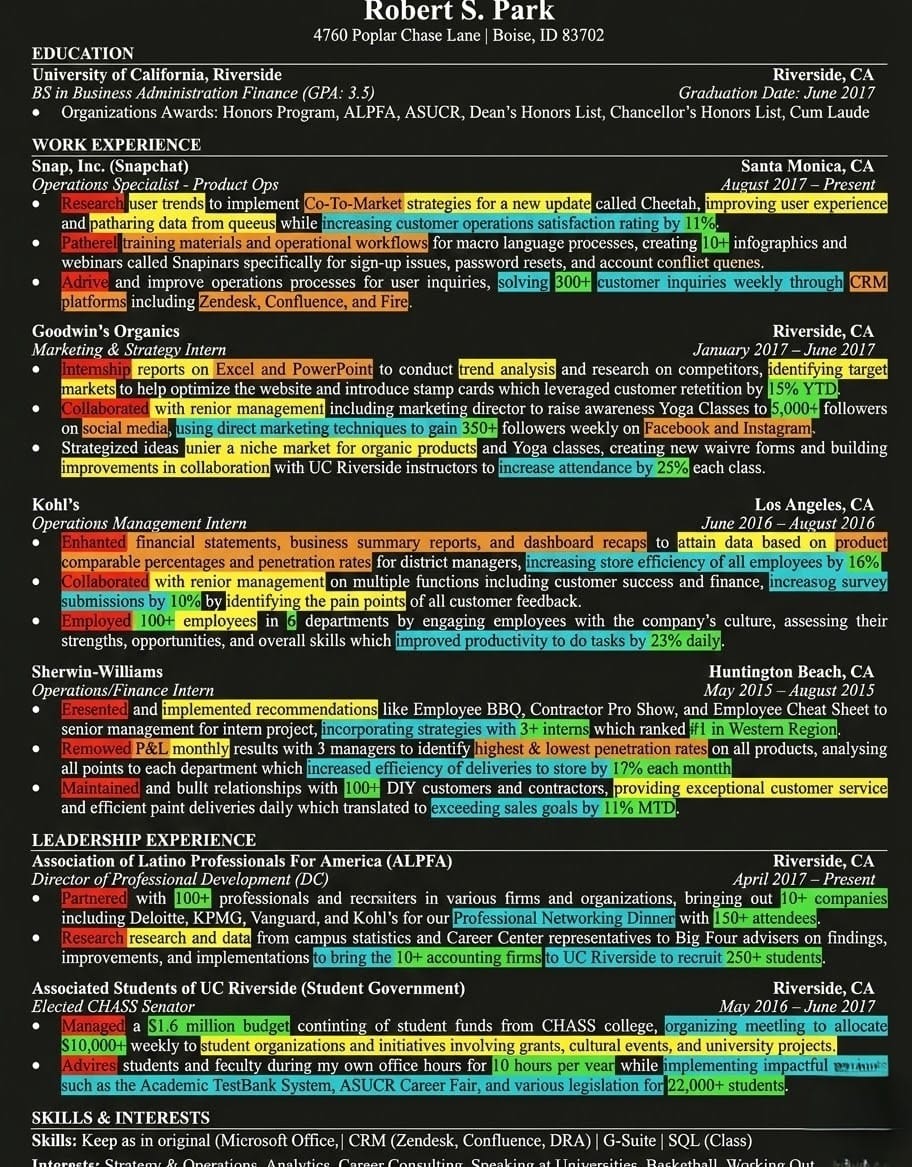 Curriculo ATS match score with keyword alignment